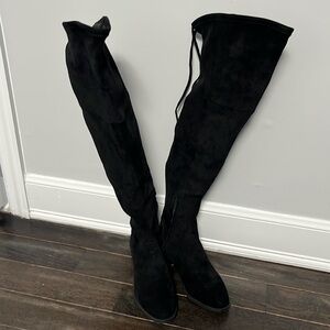 Dolce Vita Black Stella Suede over the knee boot